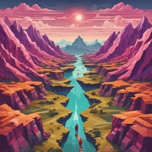Majestic Mountain Valley Art Print